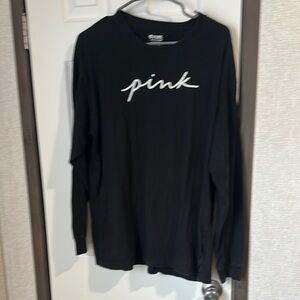 PINK Victoria's Secret Black Long Sleeve Tee